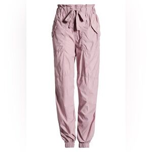 NWOT Free People Movement Lightweight Paperbag Waist Pants In Vanilla Fig XS